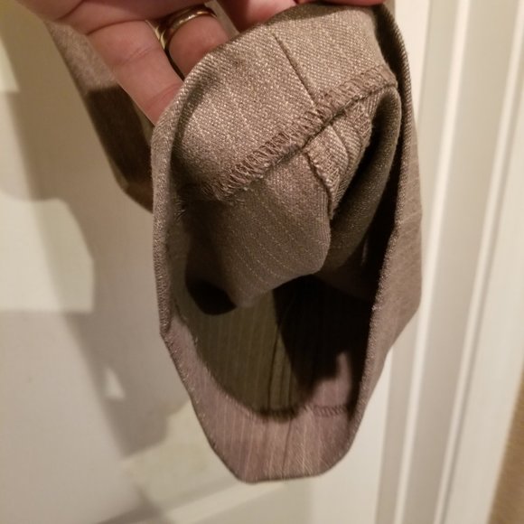 Express pants Tan and white pinstripe Size 6R - Picture 9 of 15